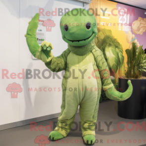 Máscara de proteção de Olive Hydra com macacão e eleitor - Mascotes da hidra - REBROKO_385826 - RedBrokoly.com