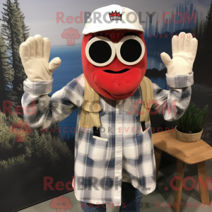 Maskot postava bílého humra...