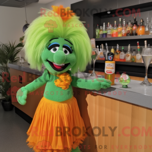 Mascot character of a Green...