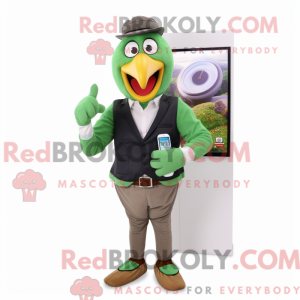 Mascot character of a Green...