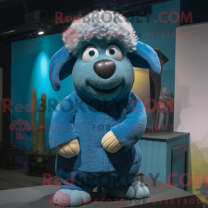 Maskottchen eines blauen...