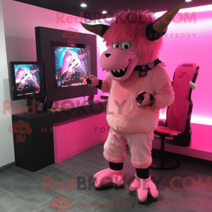 Mascot character of a Pink...
