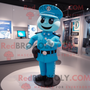 Mascot character of a Cyan...