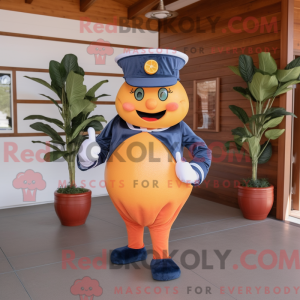 Mascot character of a Navy...