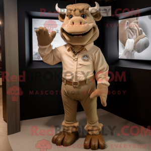 Mascot character of a Tan...