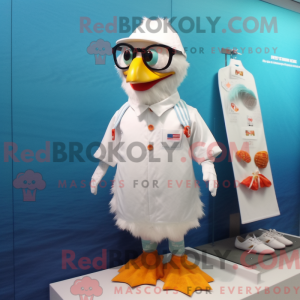 Mascot character of a White...