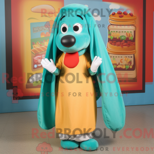 Mascot character of a Teal...
