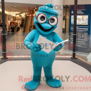 Mascot character of a Teal...