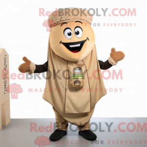 Mascot character of a Tan...