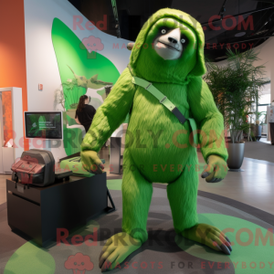 Mascot character of a Green...