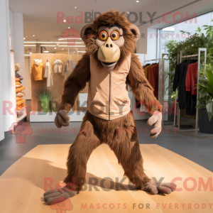 Mascot character of a Brown...