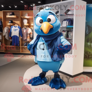 Mascot character of a Blue...