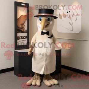 Mascot character of a Beige...
