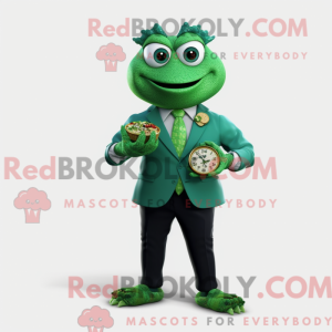 Maskot karakter av en grønn...