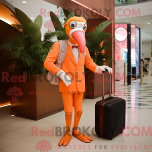 Maskotkarakter af en orange...