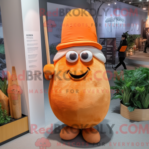 Maskotkarakter af en orange...