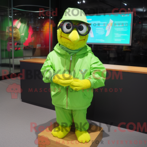 Postava maskota Lime Green...