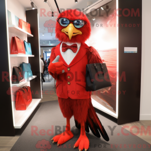 Maskot karaktär av en Red...