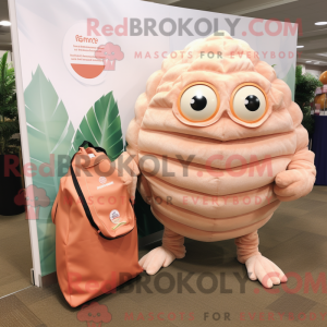 Maskotkarakter af en Peach...
