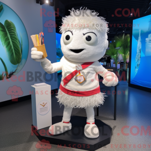 Mascot character of a White...