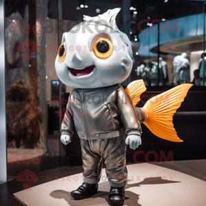 Silver Goldfish maskot...