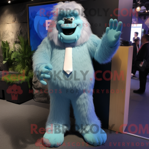 Mascot character of a Cyan...
