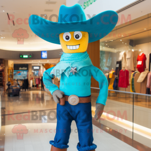 Turquoise Cowboy mascotte...