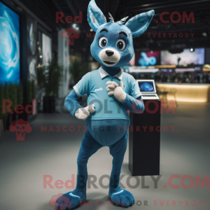 Maskottchen eines blauen...