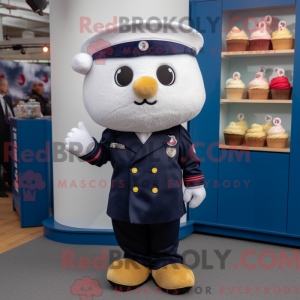 Mascot character of a Navy...