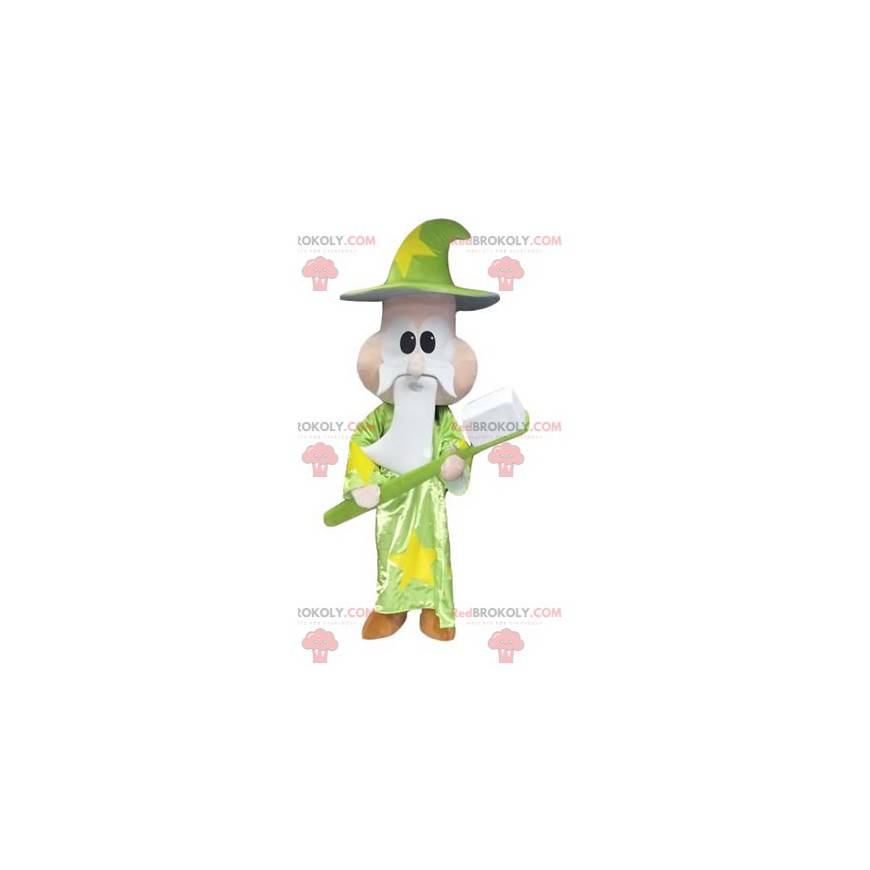 Wizard wizard mascot with a giant toothbrush - Redbrokoly.com
