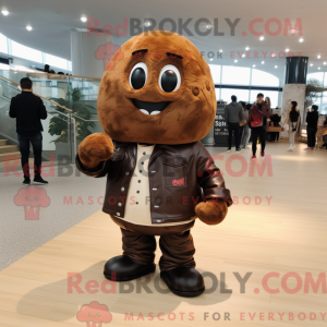 Mascot character of a Brown...