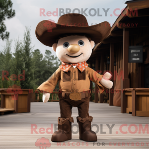 Mascot character of a Brown...