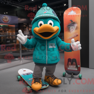 Mascot character of a Teal...
