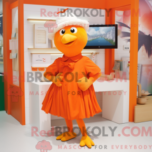 Maskot postava oranžové...