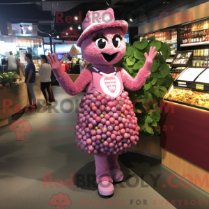 Mascot character of a Pink...