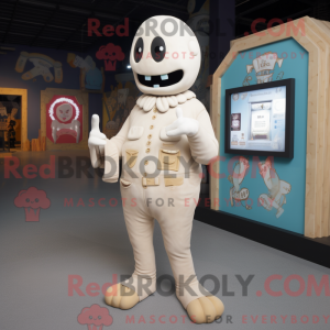 Maskotfigur af en Cream...