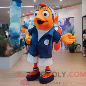 Personaje mascota de un pez...