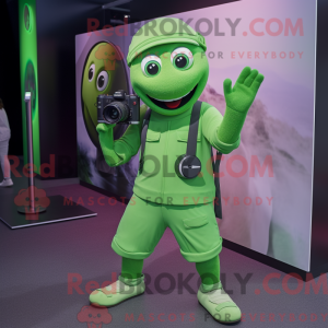 Mascot character of a Green...