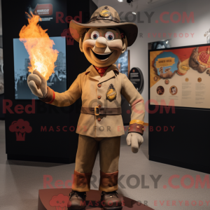 Mascot character of a Tan...