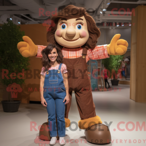 Mascot character of a Brown...
