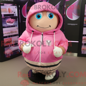 Mascot character of a Pink...