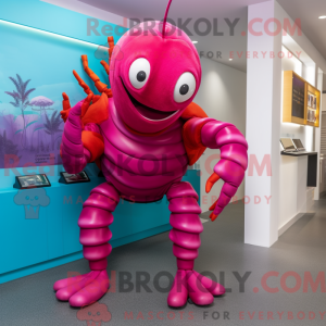 Máscara de cor magenta...