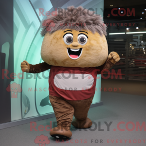 Mascot character of a Brown...
