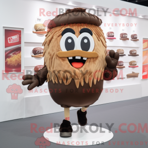 Mascot character of a Brown...