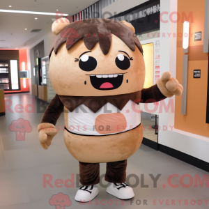 Mascot character of a Brown...