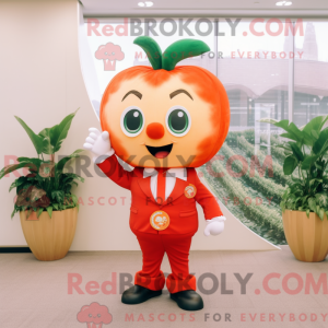 Mascot character of a Peach...