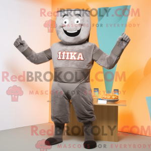 Postava maskota šedé Tikka...