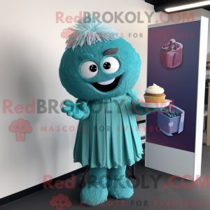 Mascot character of a Teal...