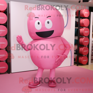 Maskottchen einer rosa...