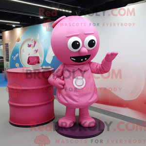 Mascot character of a Pink...